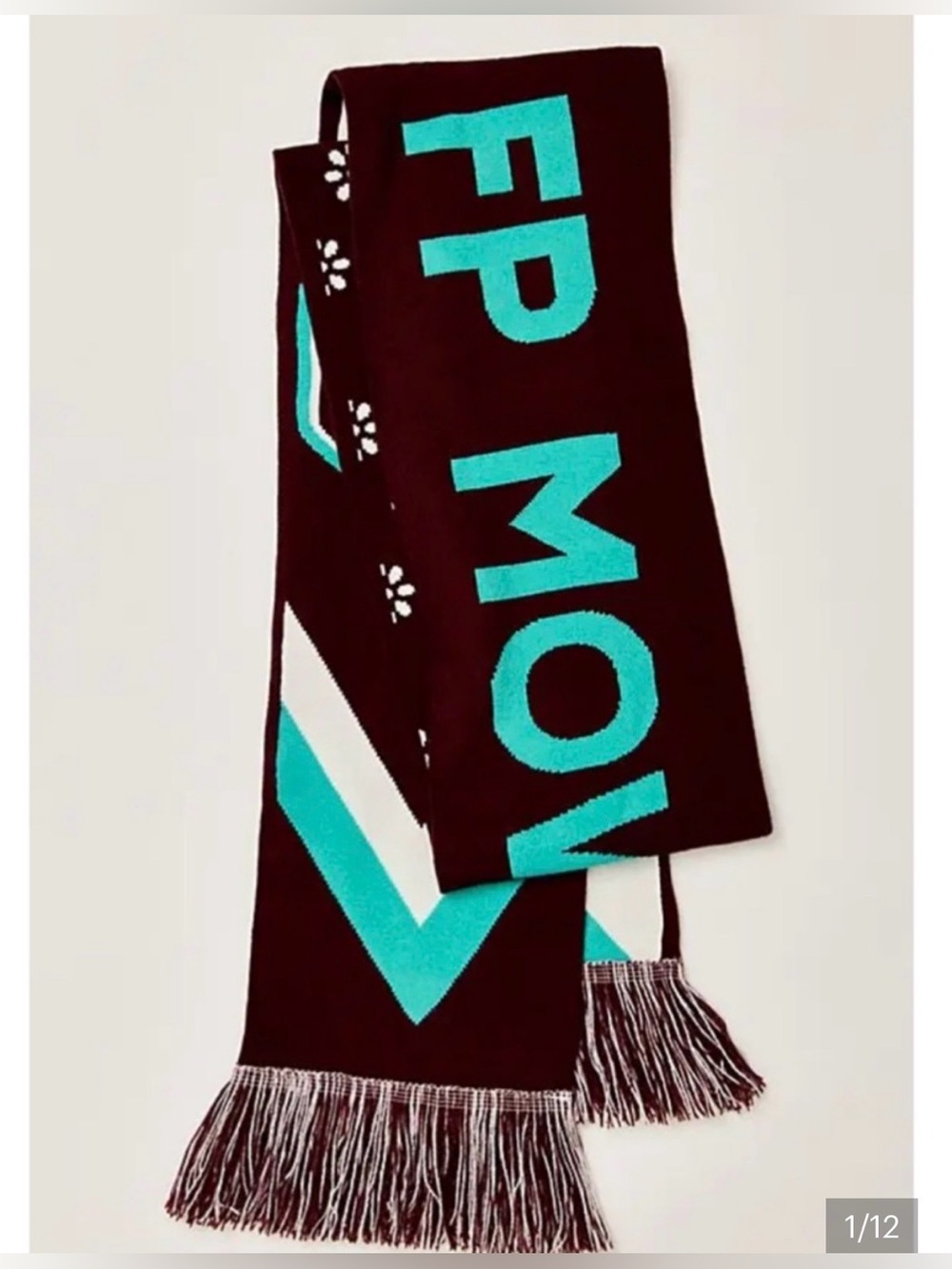 Free people Big League Reversible Scarf. NWT. Mahogany - Picture 3 of 5